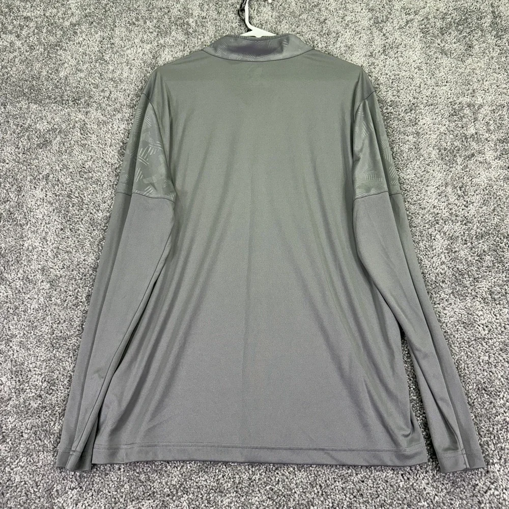 Minnesota Wild Shirt Mens Large Gray NHL Hockey Quarter Zip Long Sleeve Logo